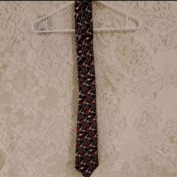 Vintage VTG Tommy Hilfiger logo flag neck tie - Picture 9 of 9